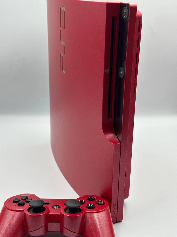 PS3 PlayStation 3 Slim Scarlet Red Limited Edition Bundle