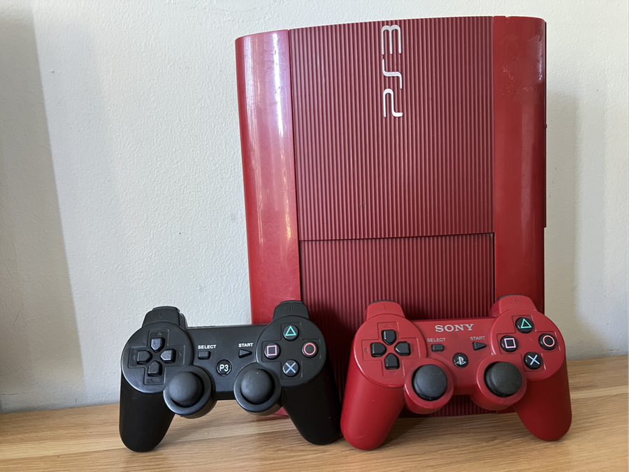 PS3 Super Slim Limited Edition (Red) loaded with 50games