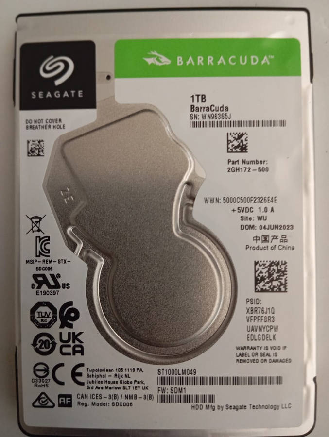 SEAGATE 1TB 2.5inch HARDDRIVE 7200RPM BRAND NEW!