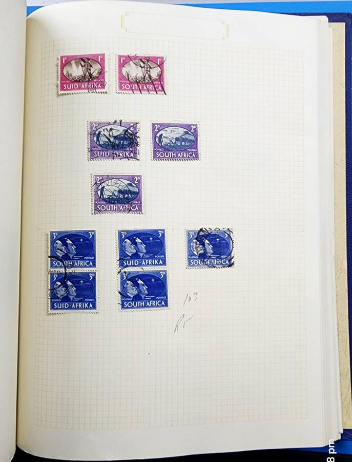 Derwent Stamp Album: Old Album with Union/SA Used Singles **Great Starter**