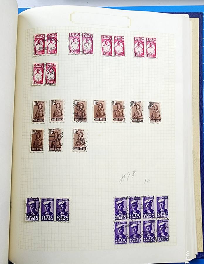 Derwent Stamp Album: Old Album with Union/SA Used Singles **Great Starter**