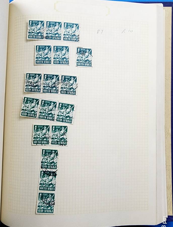 Derwent Stamp Album: Old Album with Union/SA Used Singles **Great Starter**