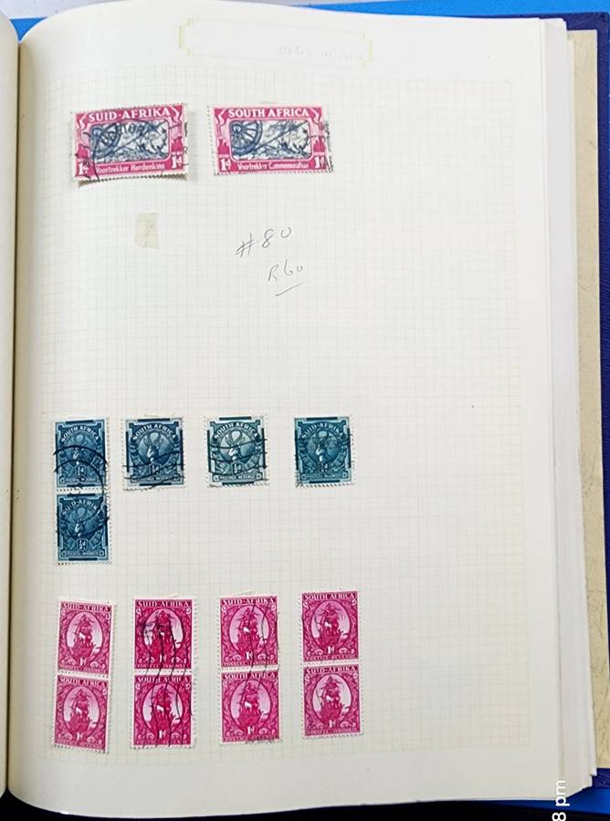 Derwent Stamp Album: Old Album with Union/SA Used Singles **Great Starter**