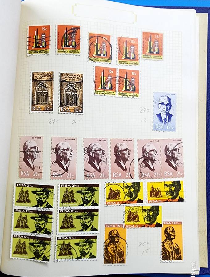 Derwent Stamp Album: Old Album with Union/SA Used Singles **Great Starter**