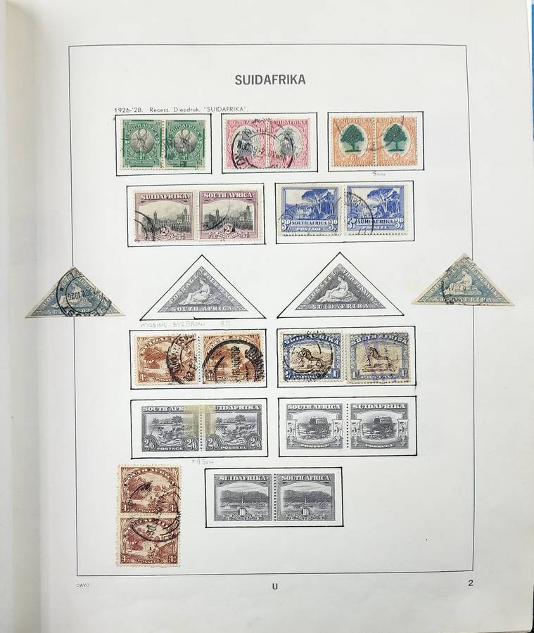 Davo Stamp Album: South Africa 1910-1994: Filled with Used Hinged: Finds Possible
