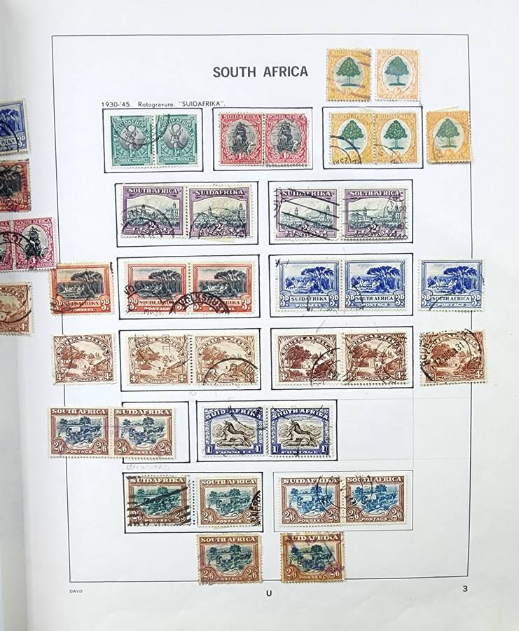 Davo Stamp Album: South Africa 1910-1994: Filled with Used Hinged: Finds Possible