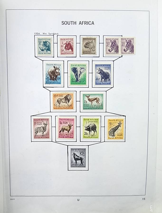 Davo Stamp Album: South Africa 1910-1994: Filled with Used Hinged: Finds Possible