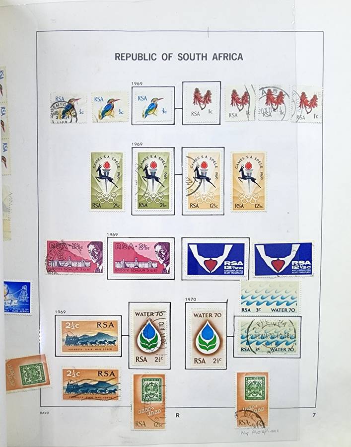 Davo Stamp Album: South Africa 1910-1994: Filled with Used Hinged: Finds Possible