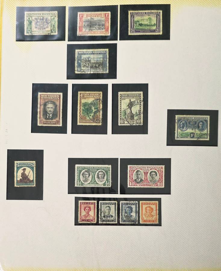 Old Stamp Album: Used/MM Rhodesia (Some Sets) - Finds Possible