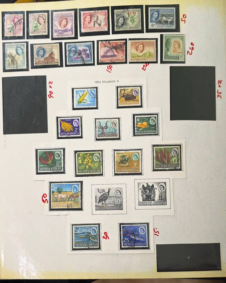 Old Stamp Album: Used/MM Rhodesia (Some Sets) - Finds Possible