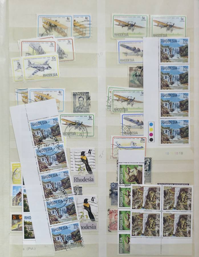 KeK Stock Book: 8 Page/ !6 Sides White with Rhodesia/ Zimbabwe Used Sets - High CV!