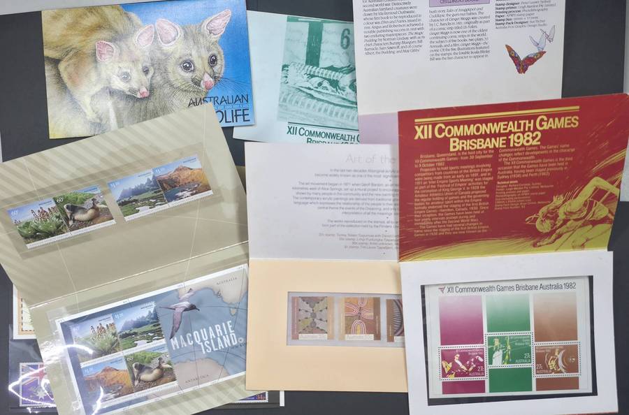 Australia Presentation Pack Lot: 17 Packs with Australia Post Mint Stamp Sets as per Scans
