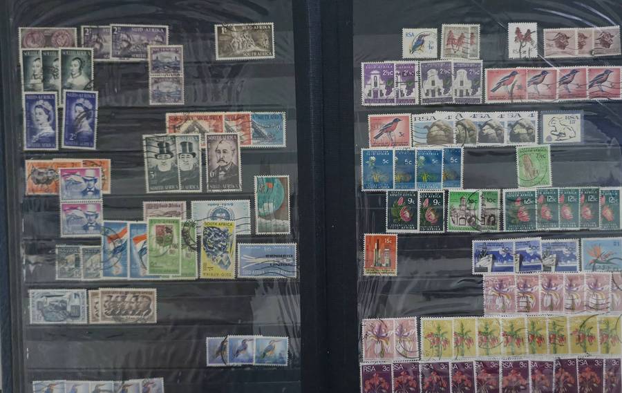 Lighthouse Stock Book: 16 Page/32 Sides Black with Used Union/ RSA