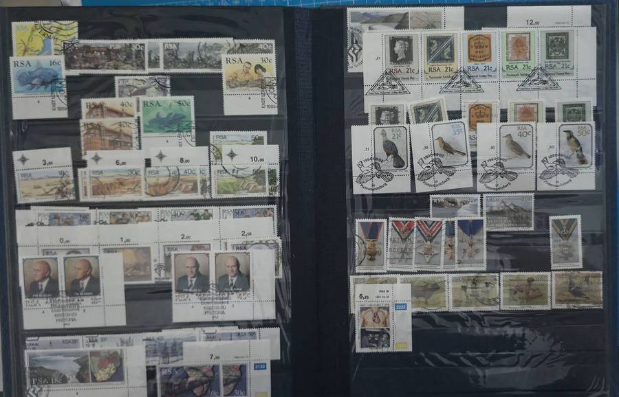 Lighthouse Stock Book: 16 Page/32 Sides Black with Used Union/ RSA