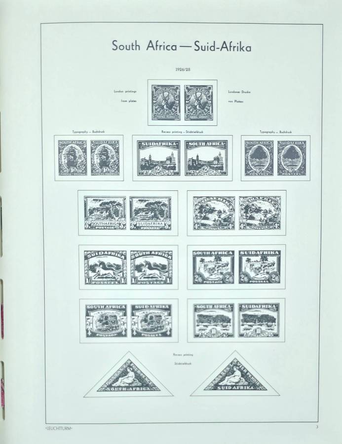 Lighthouse Stamp Album: Pre-Printed Hinge Album for Union/RSA. Some sets complete. Very Nice Starter