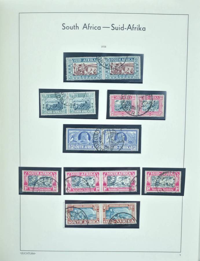 Lighthouse Stamp Album: Pre-Printed Hinge Album for Union/RSA. Some sets complete. Very Nice Starter