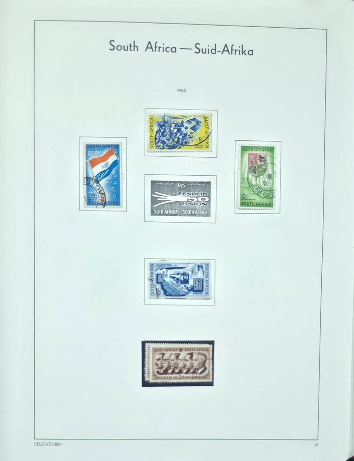 Lighthouse Stamp Album: Pre-Printed Hinge Album for Union/RSA. Some sets complete. Very Nice Starter
