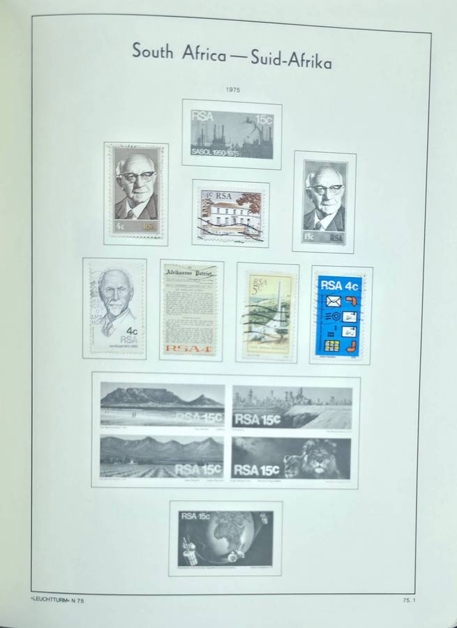 Lighthouse Stamp Album: Pre-Printed Hinge Album for Union/RSA. Some sets complete. Very Nice Starter