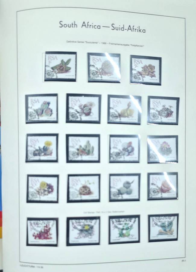 Lighthouse Stamp Album: Pre-Printed Hinge Album for Union/RSA. Some sets complete. Very Nice Starter