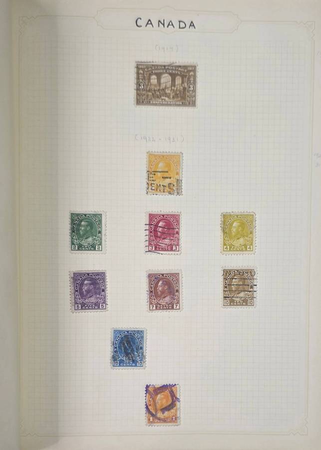 Chelsea Stamp Album: Old Hinged album with World Mix Used: Nice Starter with Finds Possible