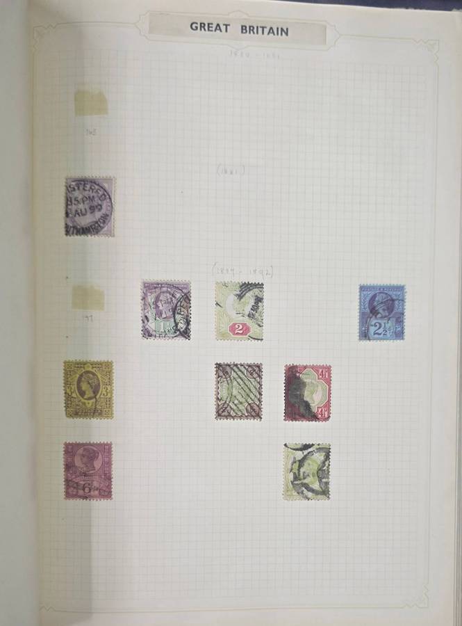 Chelsea Stamp Album: Old Hinged album with World Mix Used: Nice Starter with Finds Possible