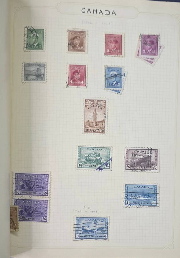 Chelsea Stamp Album: Old Hinged album with World Mix Used: Nice Starter with Finds Possible