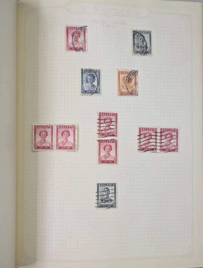 Chelsea Stamp Album: Old Hinged album with World Mix Used: Nice Starter with Finds Possible