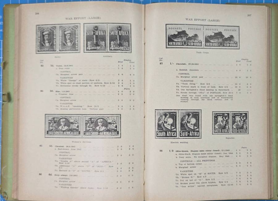 Philatelic Book: Handbook/Catalogue - Union of South Africa Stamps: 1952 Edition