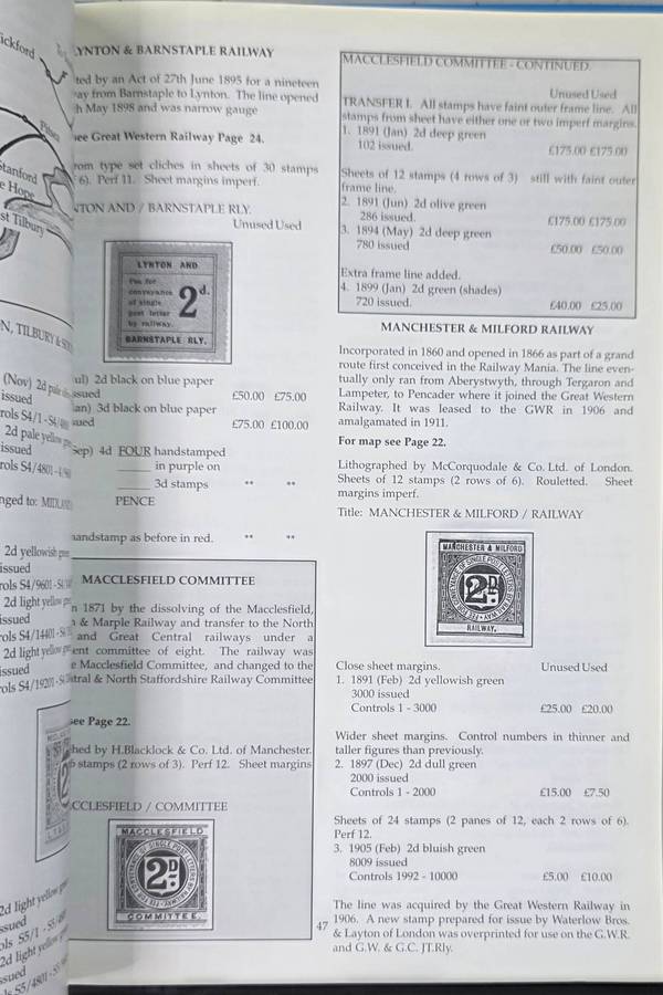 Philatelic Book: The Railway Letter Stamps of GB & Ireland 1891-1947:Roger de Lacy-Spencer