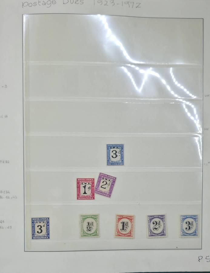 Lindner Stamp File: 40 Page Album with SWA UMM Singles/CBs: 70s and 80s: Finds Possible