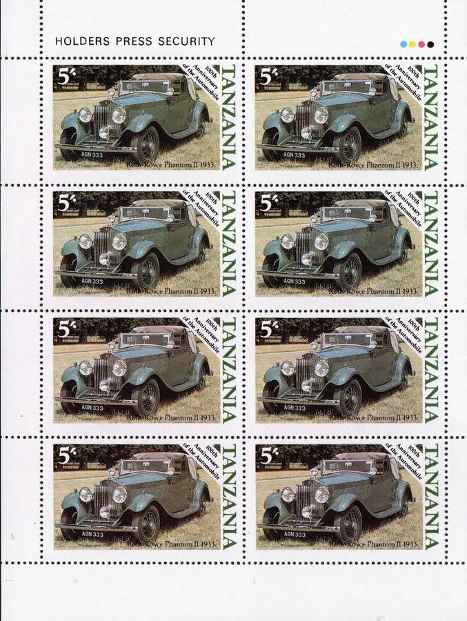Tanzania 1986: 100th Anniv. of the Automobile - UMM M/S and Full Sheets Set
