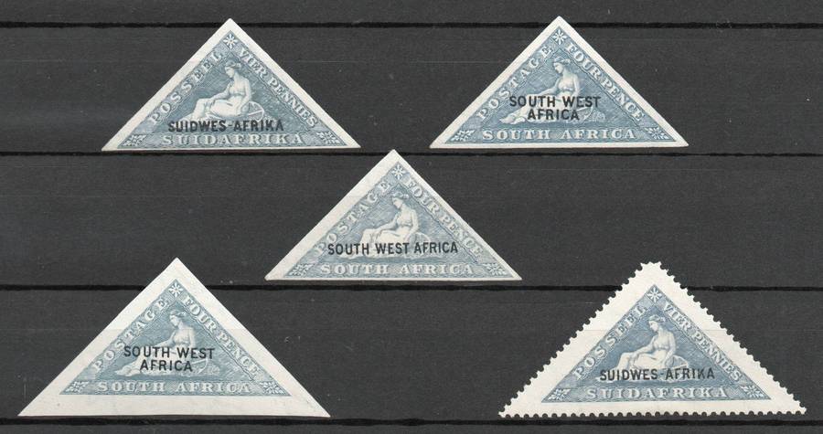 SWA 1926: Triangular SA with Overprints - MM/UMM as per Scans: SACC 70,70b,71,72,74