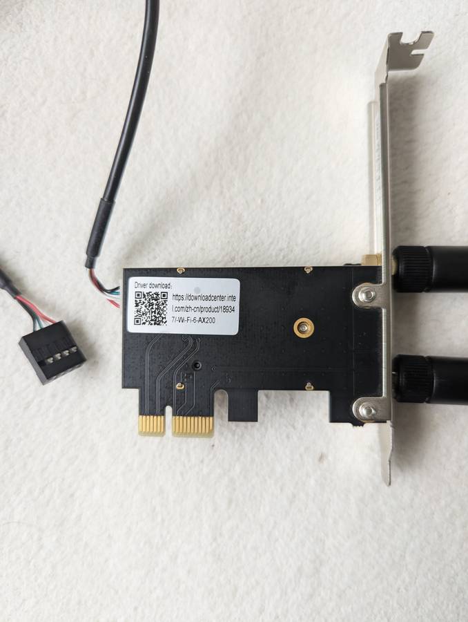 Intel AX200 WiFi and Bluetooth PCIe Card