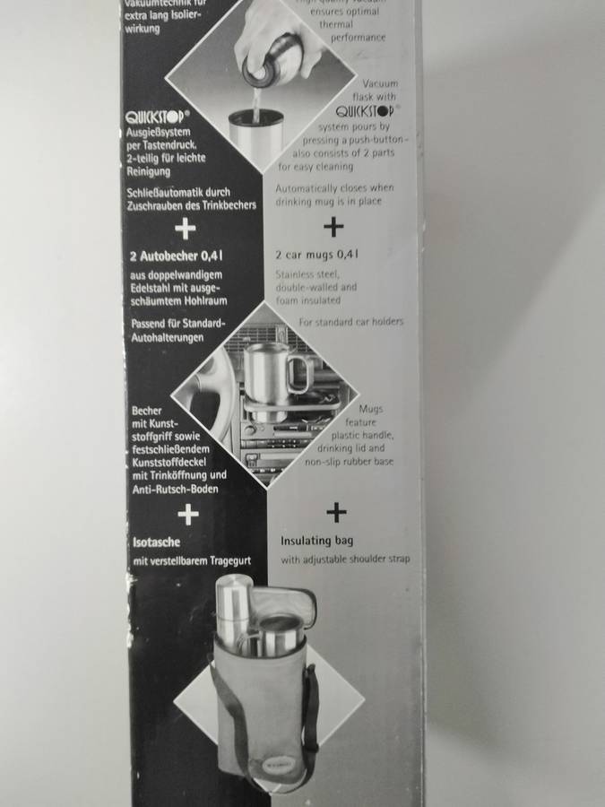 For Sale: ISOSteel Germany Stainless Steel Thermos & Mug Set with Pro Bag Case 
