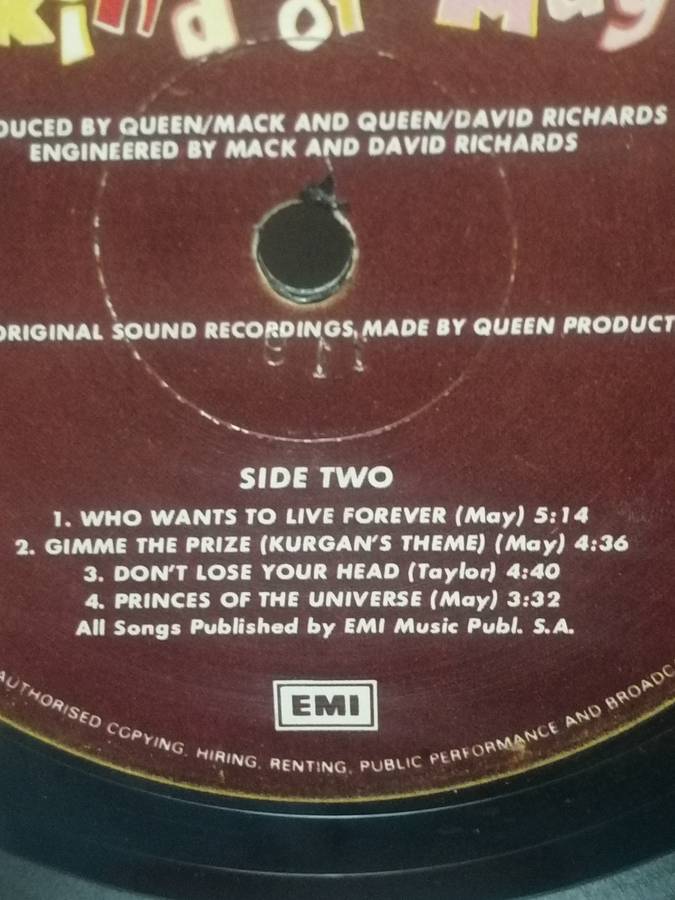 Queen, A Kind of Magic,  vinyl in good condition.