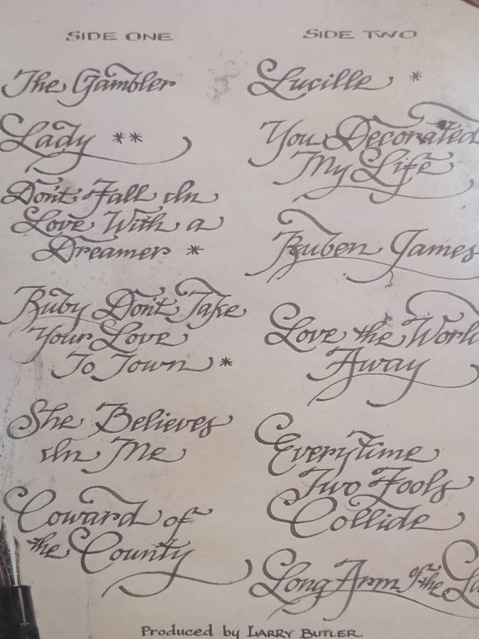 Kenny Royers, Greatest Hits, vinyl in excellent condition.