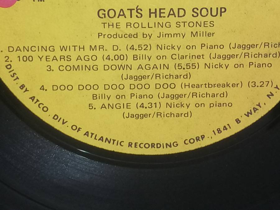 The Rolling Stones, Goat's Head Soup, vinyl in very good condition.