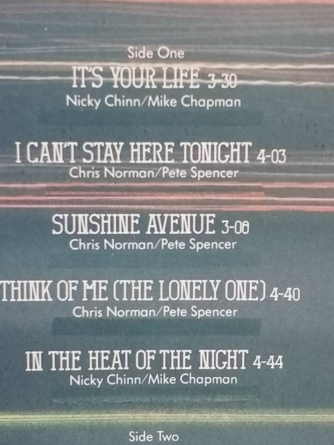 Smokie, bright lights & back alleys, vinyl.