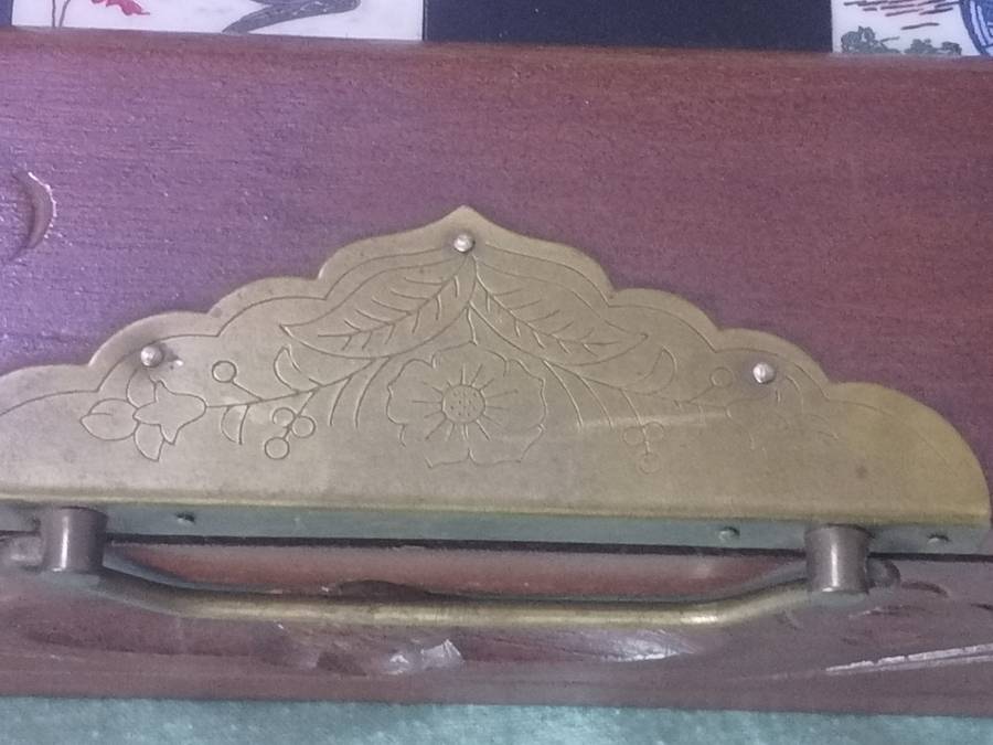 Vintage oriental exquisitely hand carved chess set.