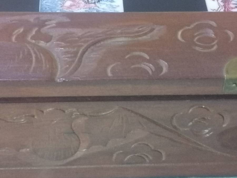 Vintage oriental exquisitely hand carved chess set.