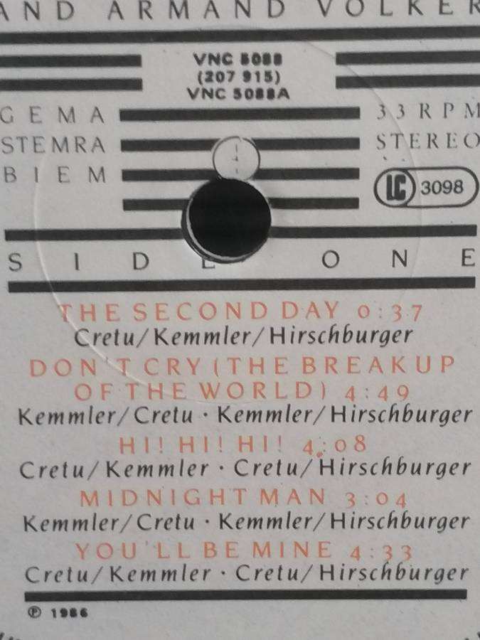 Sandra, Mirrors, vinyl very good.