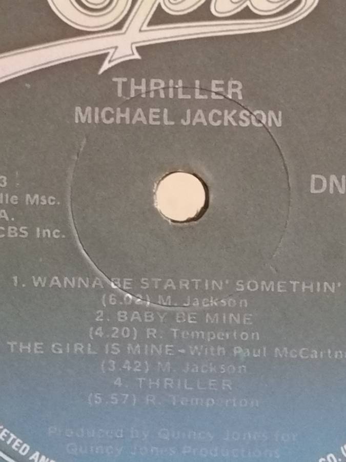 Michael Jackson, Thriller, vinyl very good.