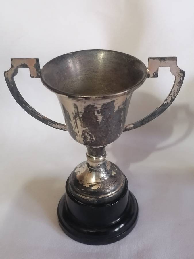 4x Vintage silver trophies, good condition, needs cleaning.