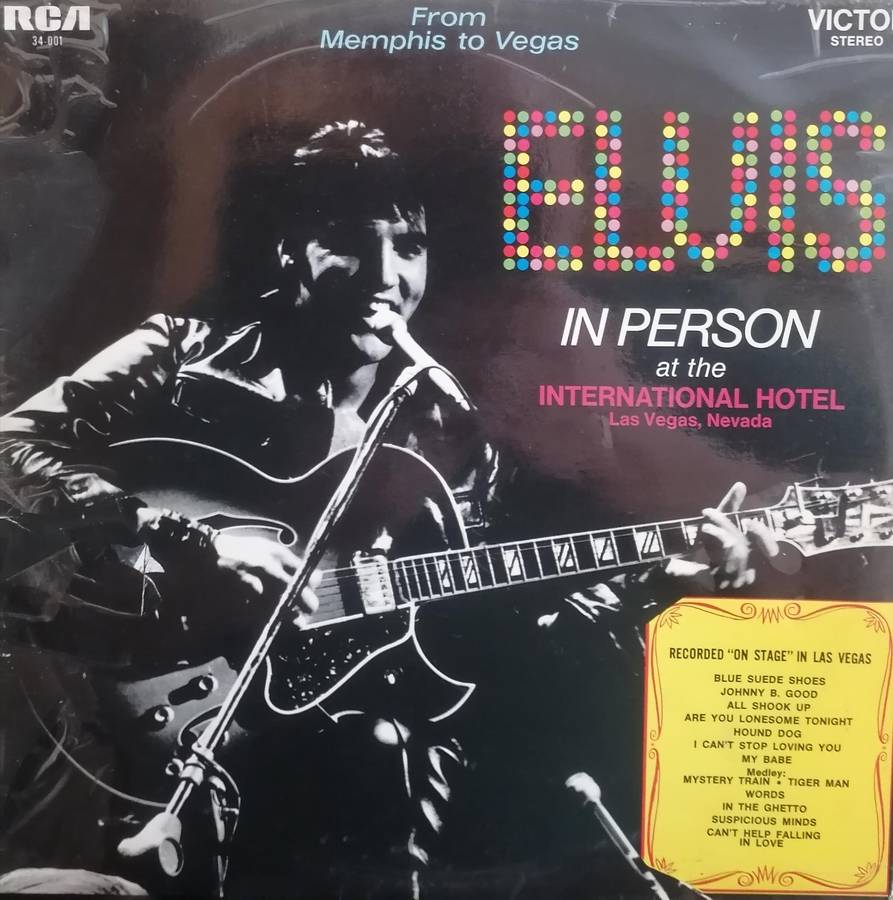 Elvis Plesley from Memphis to Vegas in person, Double album ,vinyl's very good.