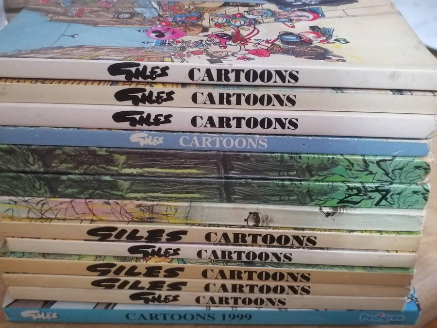 13x Vintage Giles Cartoon issues, between 1973 to 1998.