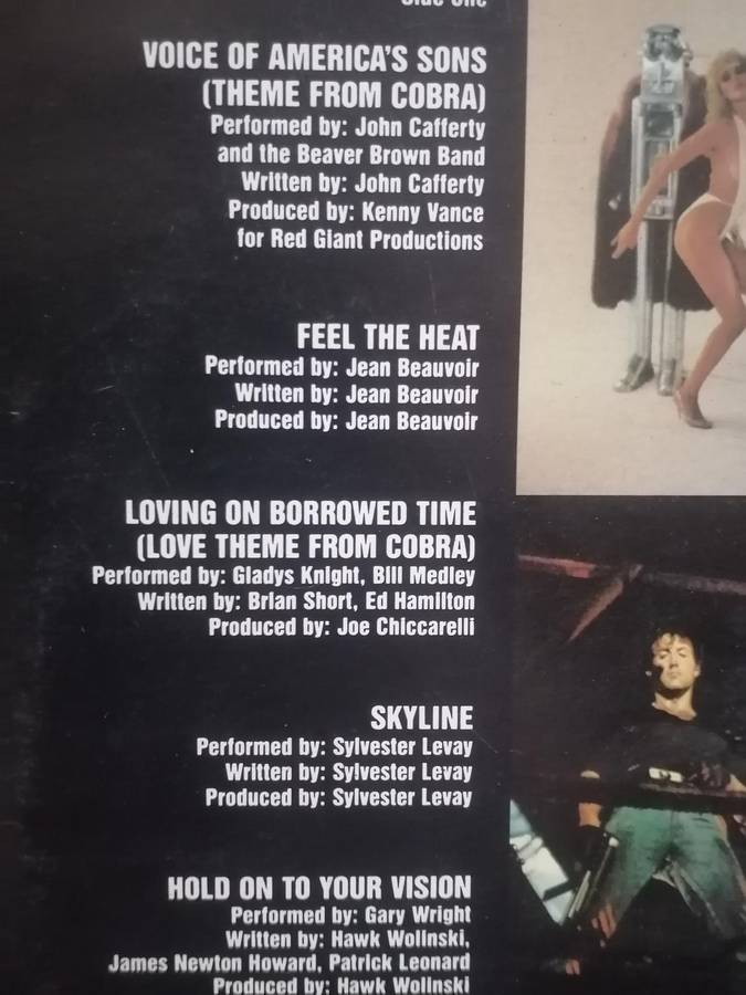 Stallone Cobra, Original picture soundtrack, vinyl very good.