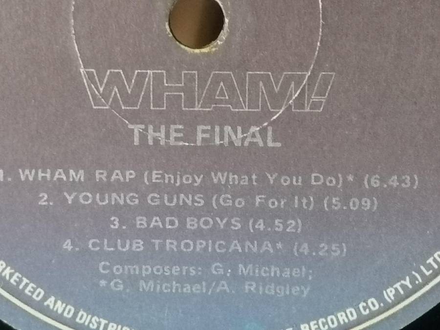 WHAM!, The Final - Double album, vinyl's very good.