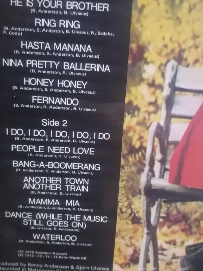 ABBA, Greatest Hits, vinyl very good.