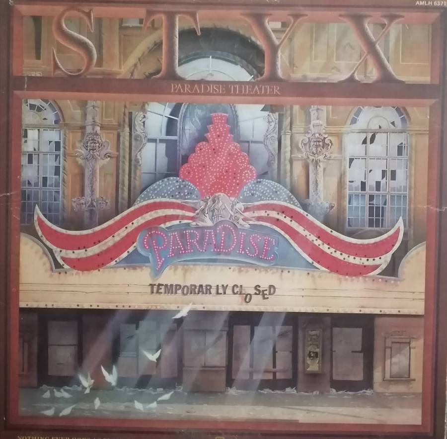 Styx, Paradise Theater, Special Laser etched vinyl, vinyl excellent.