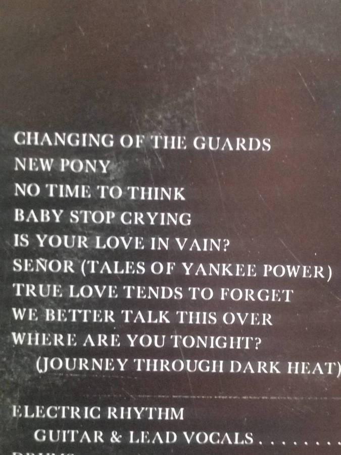 Bob Dylan, Street Legal, vinyl very good.